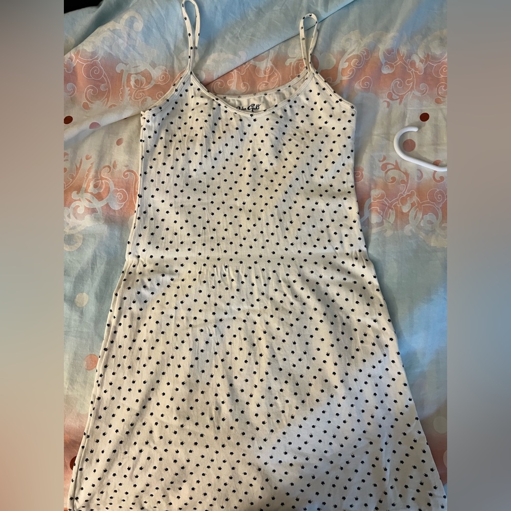 brandy Melville cute flower pattern white dress